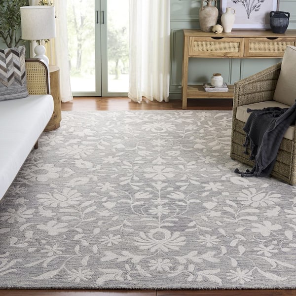 Metro 9 ft. x 12 ft. Gray/Ivory Persian Area Rug