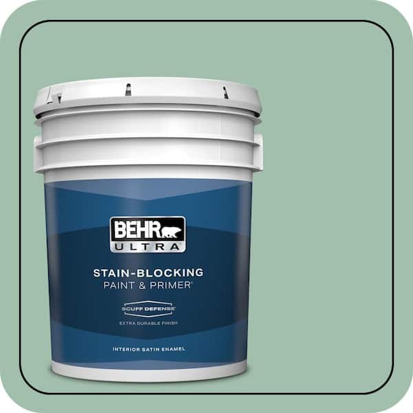 BEHR ULTRA 5 gal. #MQ6-13 Spring Reflection Extra Durable Satin Enamel Interior Paint & Primer