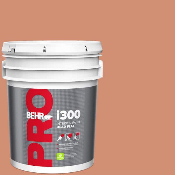 BEHR PRO 5 gal. #M200-5 Terra Cotta Clay Dead Flat Interior Paint