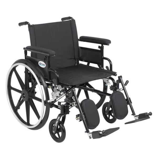 Drive Viper Plus GT Wheelchair with Removable Flip Back Adjustable Full Arm and Elevating Legrest