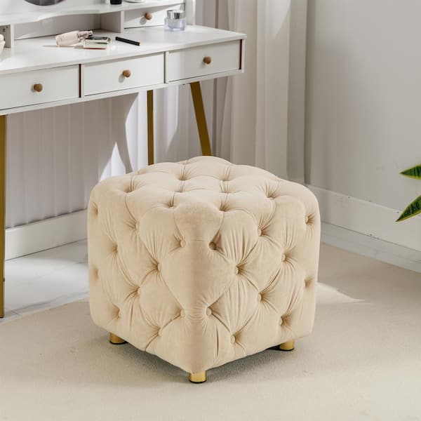 5 in 1 Stackable Square Foot Rest Stool Padded Cushion Seat Cube Sofa  Footrest