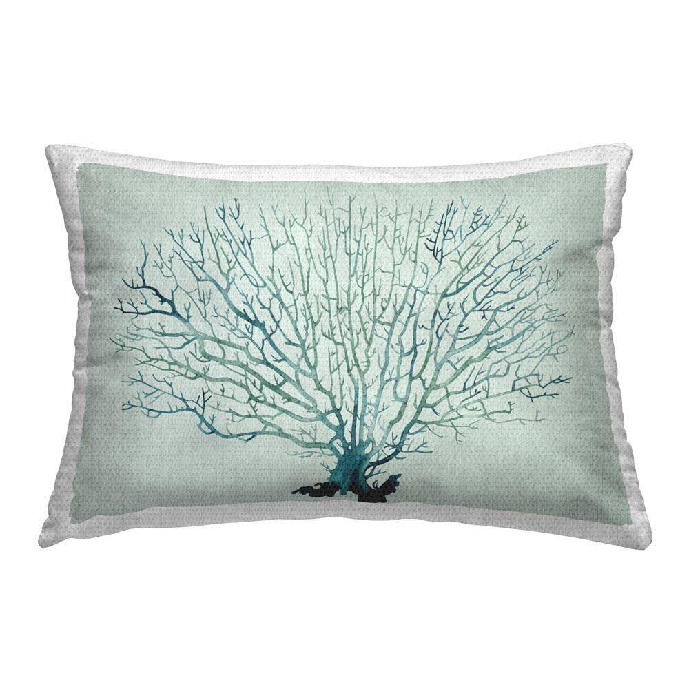 Aquatic Coral Abstraction Outdoor Printed Throw Pillow by Grace Popp price history on PriceWatchPro