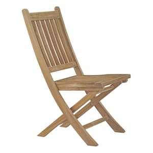 Marina Patio Folding Teak Outdoor Dining Chair in Natural