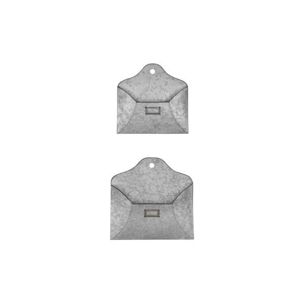 StyleWell Galvanized Metal Wall Envelope (Set of 2)