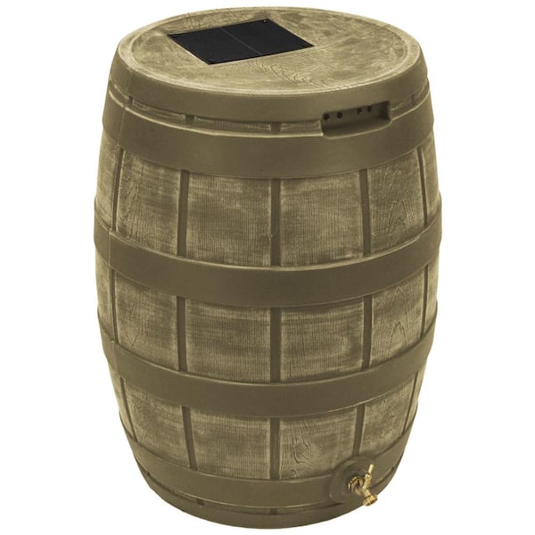 Good Ideas Rain Vault 50 Gal. Khaki Rain Barrel