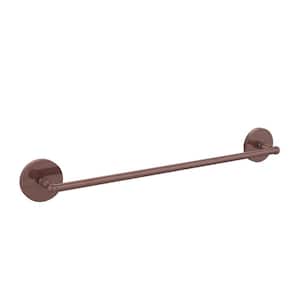 The Copper Factory CF132AN Solid Copper 24-Inch Towel Bar with Square Backplates Antique Copper