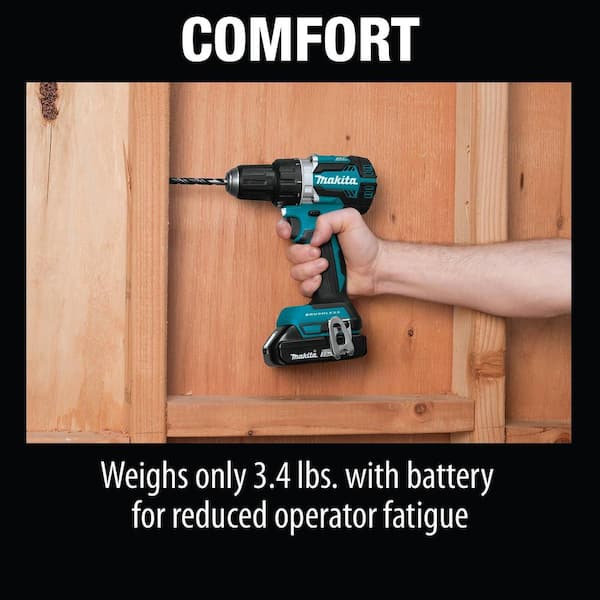 Makita 18V LXT Lithium-Ion Compact Brushless Cordless 1/2 in. Driver-Drill  Kit w/ (2) Batteries (2.0Ah), Charger, Bag XFD12R - The Home Depot