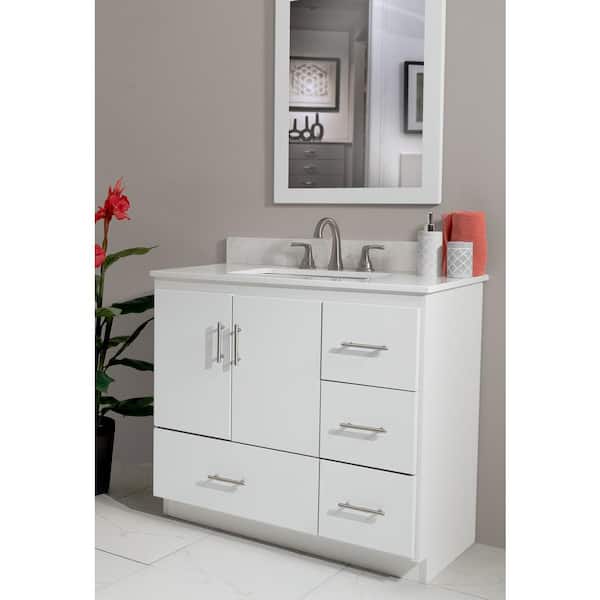 H Vanity With Right Drawers Cabinet, Strasser Shaker Vanity