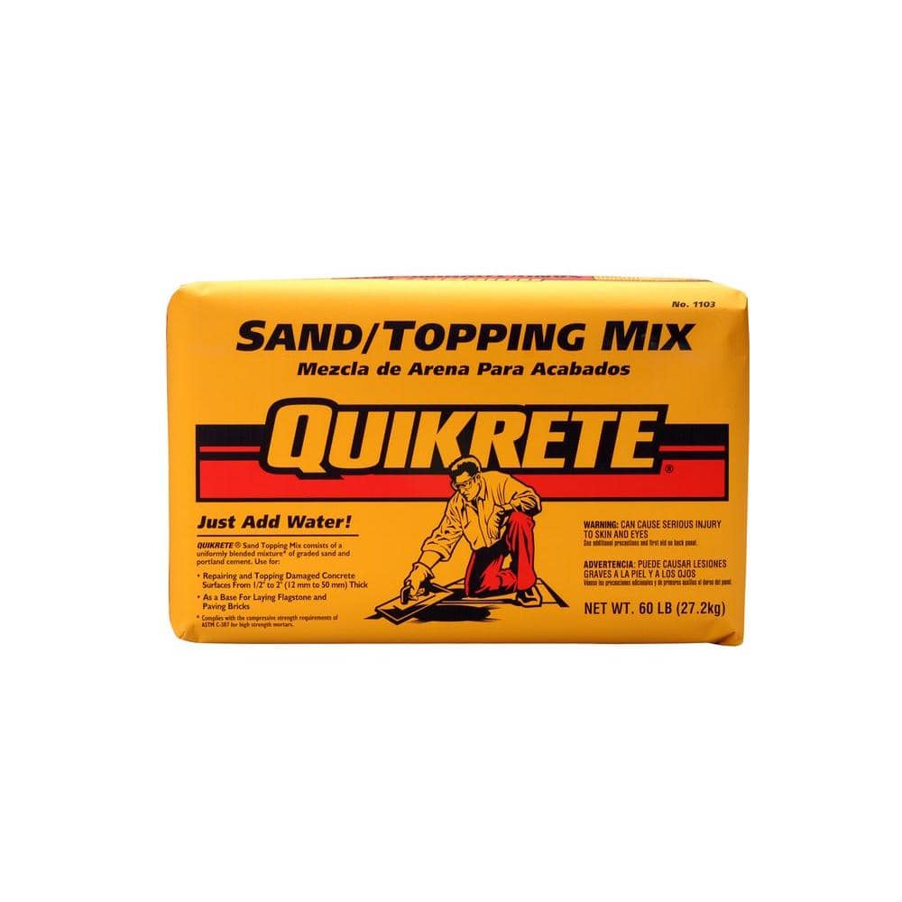 セメントと川砂 Quikrete 60 lb. Sand/Topping Mix 110360 - The Home Depot