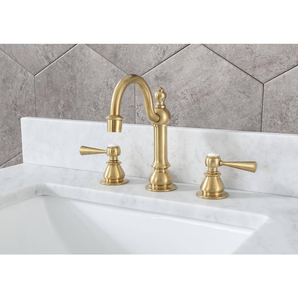 Monarch Blue Double Sink Bathroom Vanity with Carrara Marble Top