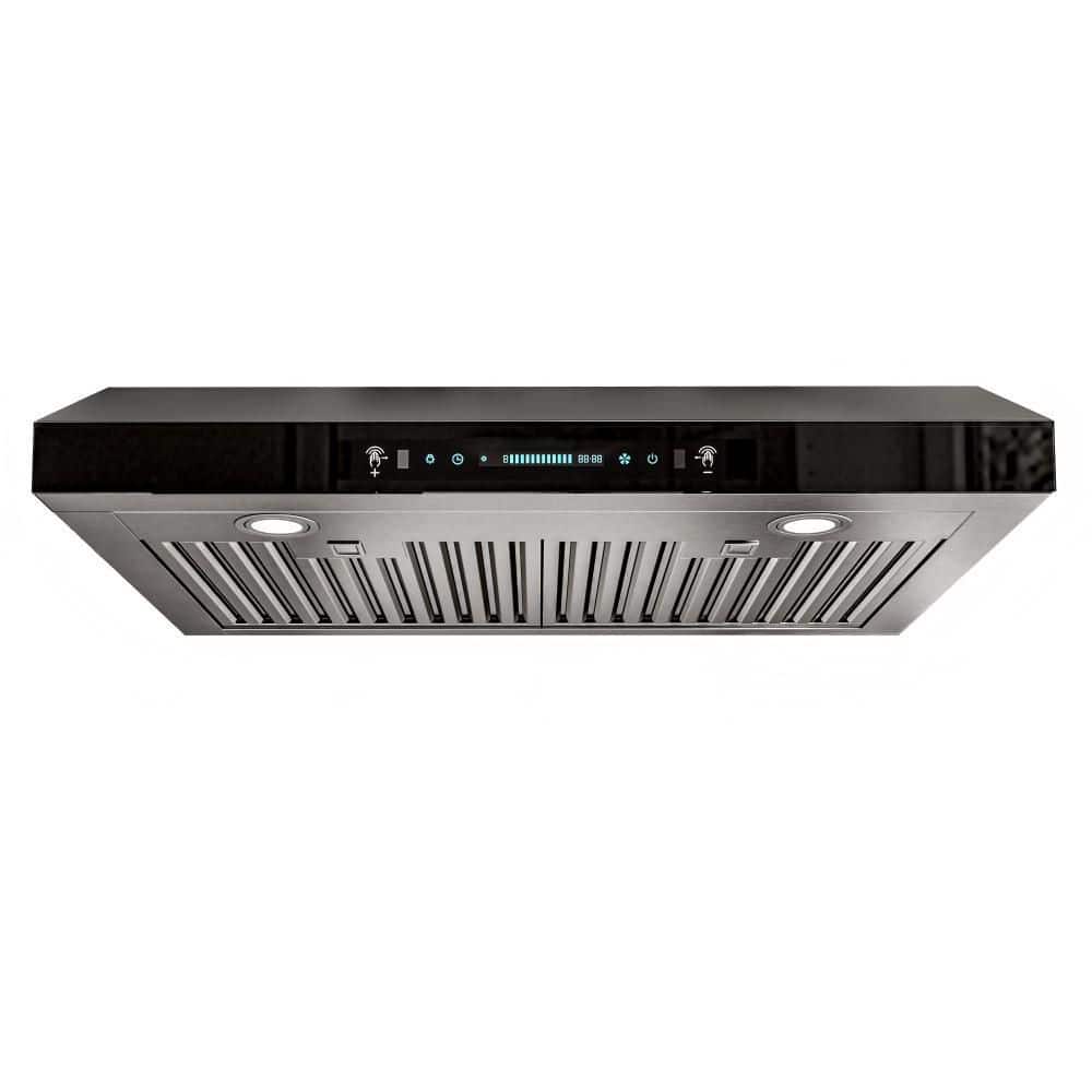 30 in. 900 CFM Ducted Under Cabinet Gesture Control Range Hood in Black Glass with 2 LED Lights price history on PriceWatchPro
