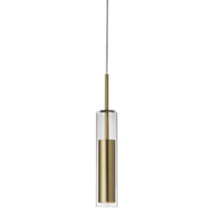 Luna 6-Watt Integrated LED Aged Brass Modern Mini Pendant