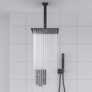 1-Spray Patterns with 1.8 GPM 12 in. Ceiling Mounted Dual Shower Head in Oil Rubbed Bronze