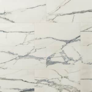 Carrara Azul 12 in. x 24 in. Polished Porcelain Marble Look Floor and Wall Tile (14 sq. ft./Case)