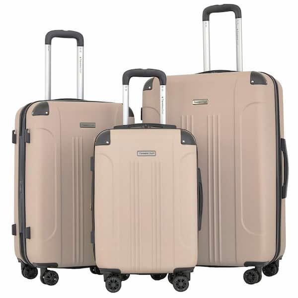 Travelers Club 3-Piece MUSHROOM 4-in-1 ROLLING VERTICAL Luggage Set