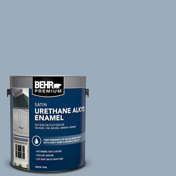 1 gal. #570F-4 Blue Willow Urethane Alkyd Satin Enamel Interior/Exterior Paint