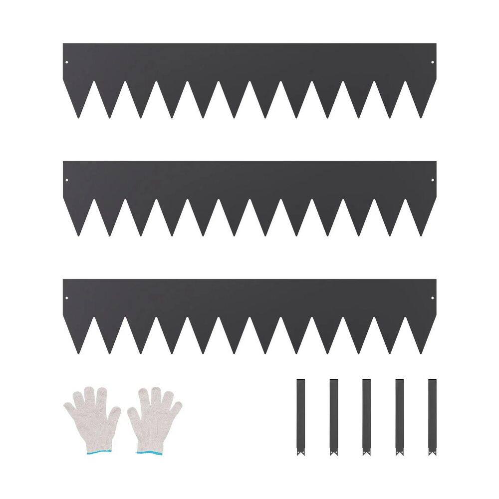 Steel Garden Edging Border, 40 in. x 8 in. x 0.06 in. Galvanized Metal Landscape Edging Kit, Black price history on PriceWatchPro