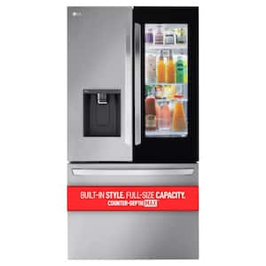 26 cu. ft. Smart InstaView Counter Depth MAX French Door Refrigerator in PrintProof Stainless Steel