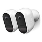 Refurbished Wire-Free Cam Battery Wireless Indoor/Outdoor Standard Security Camera with Face Recognition, White (2-Pack)