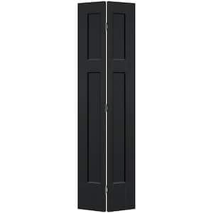 24 in. x 80 in. 3-Panel Winslow Hollow Core Jet Black Molded Composite Bi-Fold Door