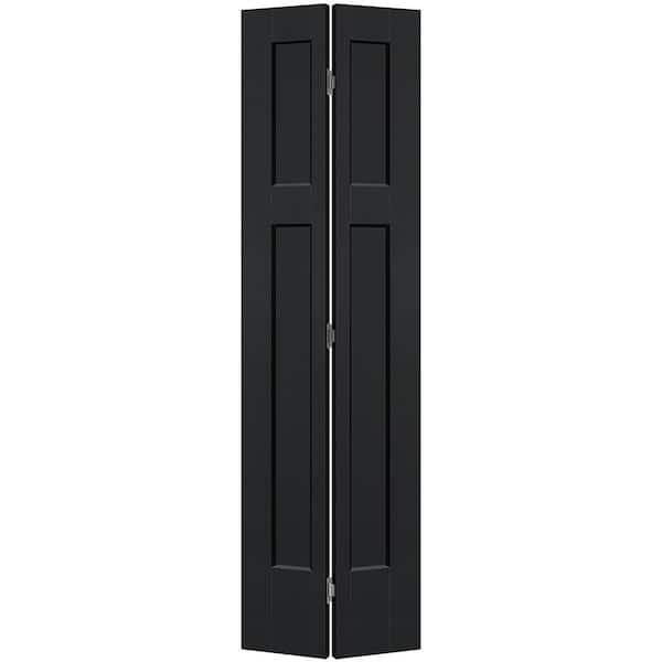 Masonite 24 in. x 80 in. 3-Panel Winslow Hollow Core Jet Black Molded Composite Bi-Fold Door