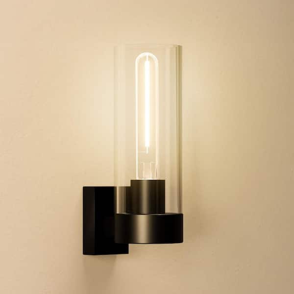 60W Equivalent T10L Dimmable Straight White Filament Clear E26 Vintage Edison LED Light Bulb, Soft White 2700K (4-Pack)