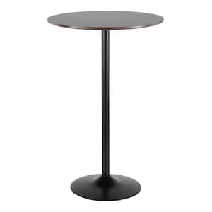 Pebble Adjustable Dining to Bar Table in Black and Espresso