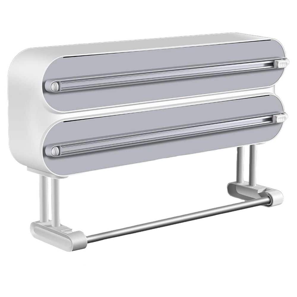 3 in 1 Magnetic Plastic Wrap Dispenser with Cutter White 8.3 L x 14.5 W Holds 1.82 lb. Premium ABS Material price history on PriceWatchPro
