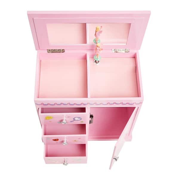 Mele & Co. Dorothy Girls' Glittery Upright Musical Ballerina Jewelry Box -  Pink