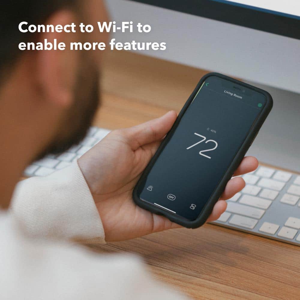 Ecobee Black Programmable Smart Thermostat with Touchscreen