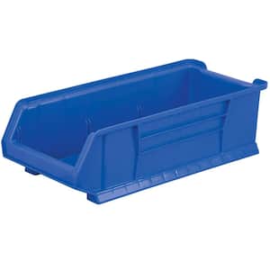Super-Size AkroBin 11 in. 200 lbs. Storage Tote Bin in Blue with 5.0 Gal. Storage Capacity (4-Pack)