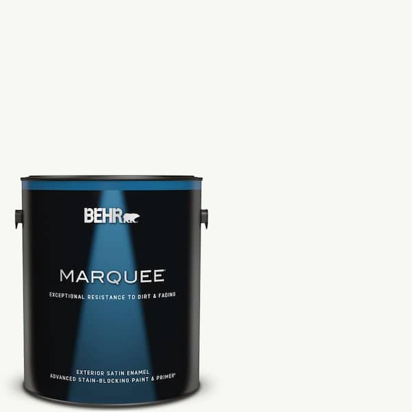 BEHR MARQUEE 1 gal. #PPU18-06 Ultra Pure White Satin Enamel Exterior Paint & Primer