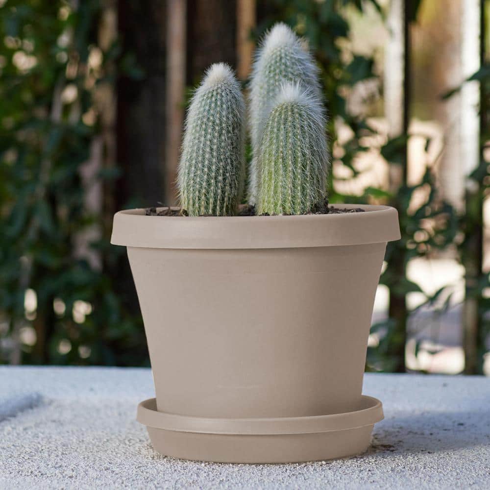 Pebble Stone 10" Tapered Indoor & Outdoor Planter with UV Resistance