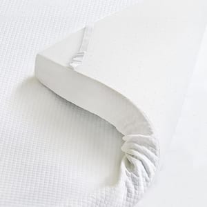 White 3 in. King Gel Memory Foam Mattress Topper with Removable Soft Cover, CertiPUR US Certified