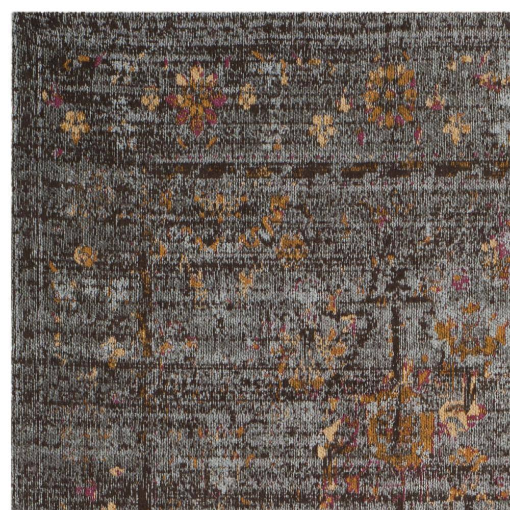 Gray and Gold Flat Woven Rectangular Cotton Area Rug