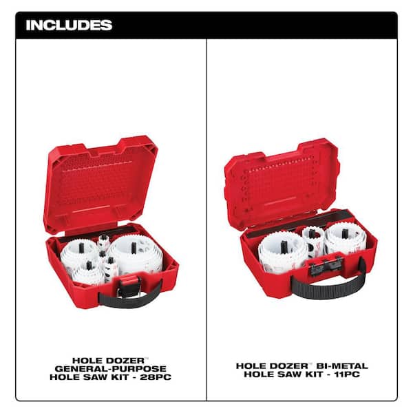 Hole Dozer General Purpose Bi-Metal Hole Saw Set (39-Piece)