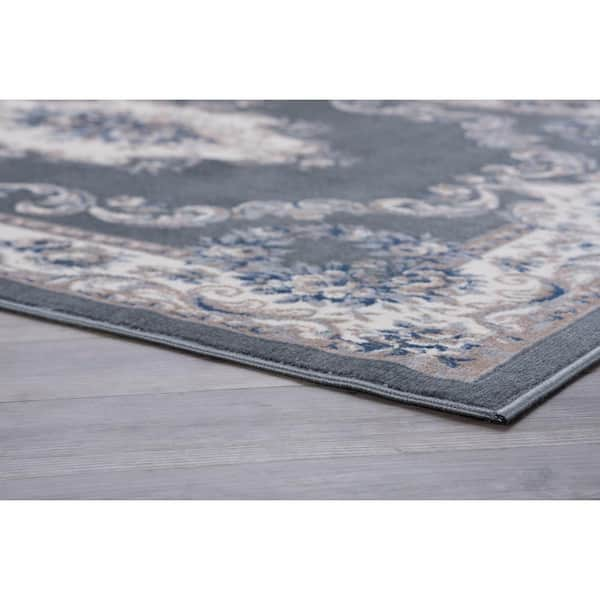 Tayse Rugs Hampton Traditional Oxnard 5 ft. x 7 ft. Area Rug, Gray