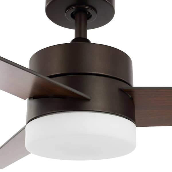 WINGBO 52 in. Integrated LED Old Bronze Modern Ceiling Fan with