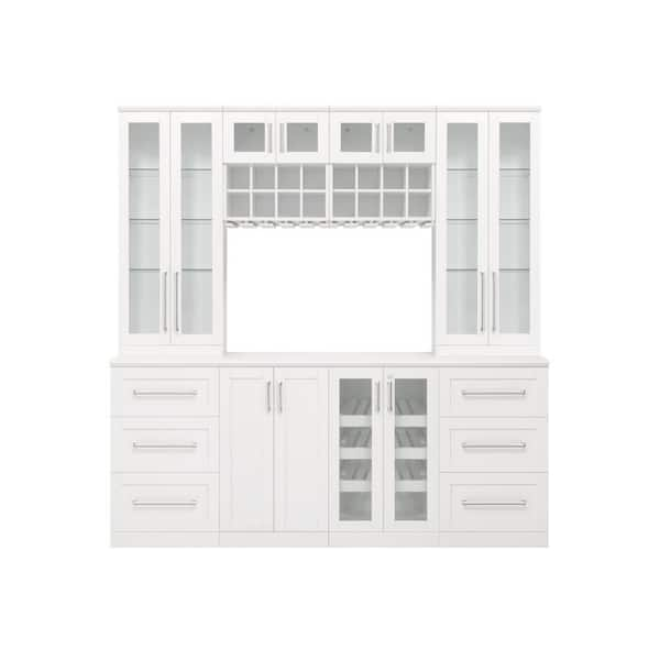 NewAge Products Home Bar 21 in. White Cabinet Set (9-Piece) 61816 - The ...