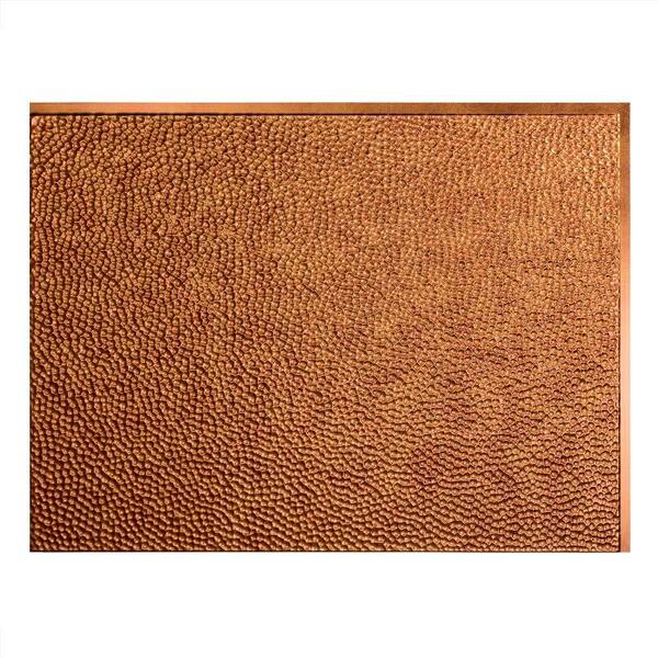 Fasade - 18.25 in. x 24.25 in. Antique Bronze Hammered PVC Decorative Backsplash Panel