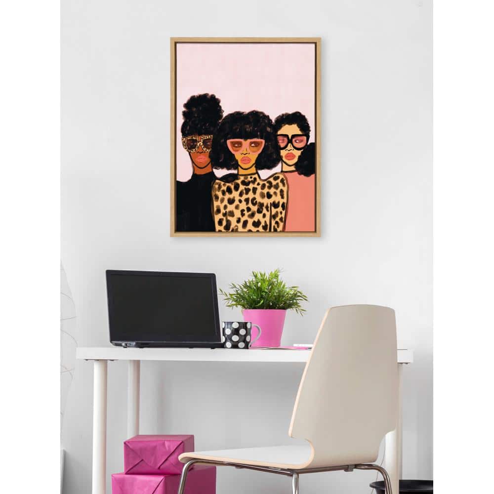 Sylvie Shade Squad Natural Framed Canvas Wall Art