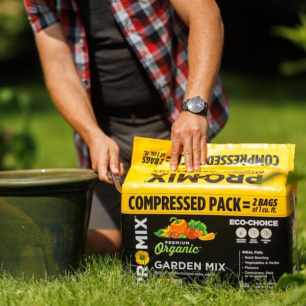 PRO-MIX Premium Organic Garden Mix 2 cu. ft. Compressed Soil