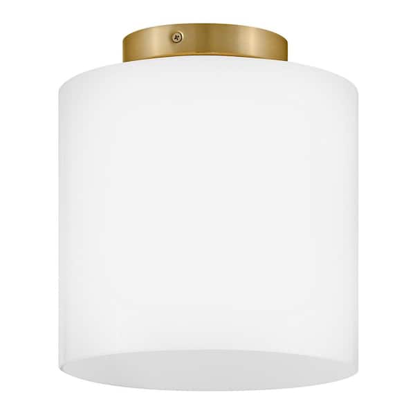 LARK Pippa 8.5 in. 1-Light Lacquered Brass Flush Mount