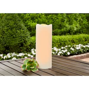 3 in. x 8 in. Remote Ready Battery Operated Outdoor Patio Resin LED Candle