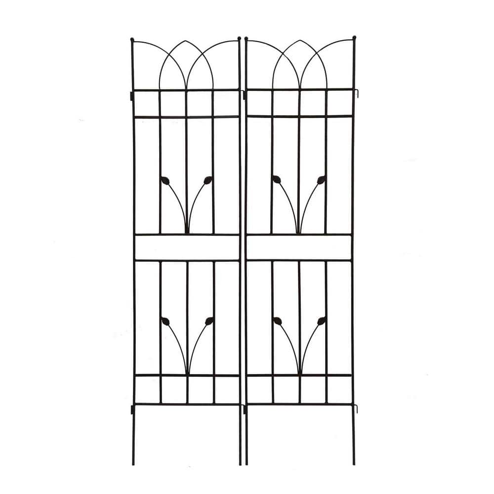 Tunearary 71 in. x 17.7 in. Metal Garden Trellis, Rustproof Trellis for ...