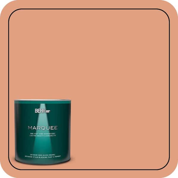 BEHR MARQUEE 1 qt. #230D-4 Pecos Spice Semi-Gloss Enamel Interior Paint & Primer