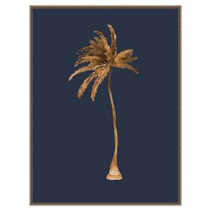 "Golden Palm IIII" by Urban Road 1-Piece Floater Frame Giclee Abstract Canvas Art Print 42 in. x 32 in.
