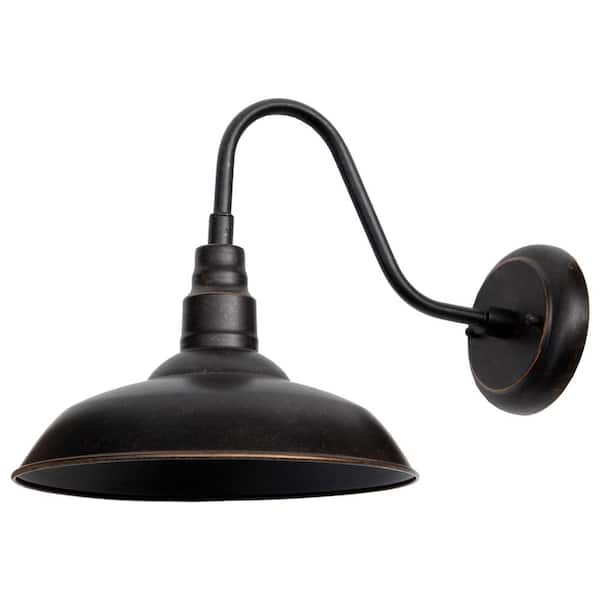 Unbranded Lora 1-Light Oil-Rubbed Bronze Outdoor Barn Light Sconce