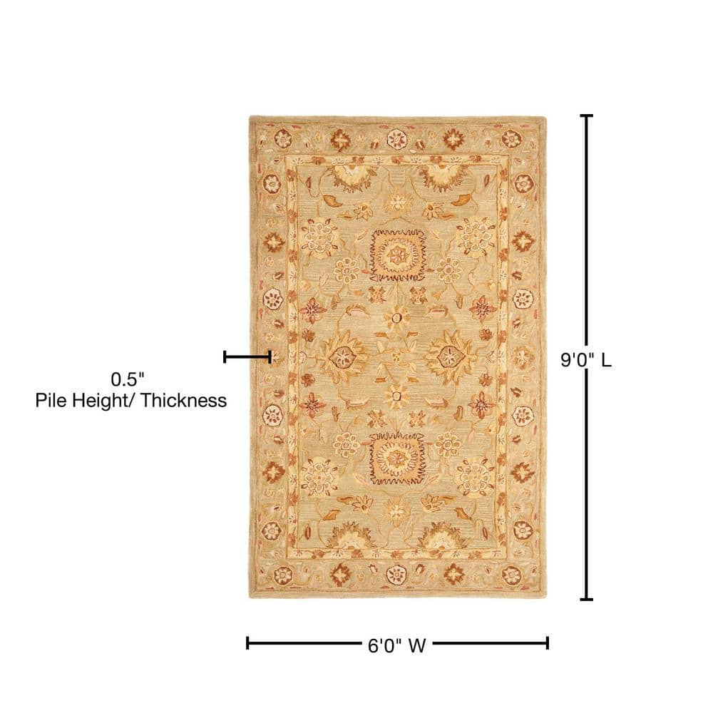 Sage Handmade Tufted Wool Oriental 6' x 9' Rug