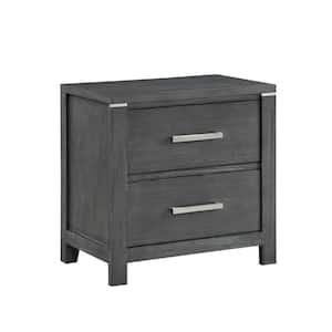 New Classic Charcoal 2-Drawer Furniture Odessa Nightstand